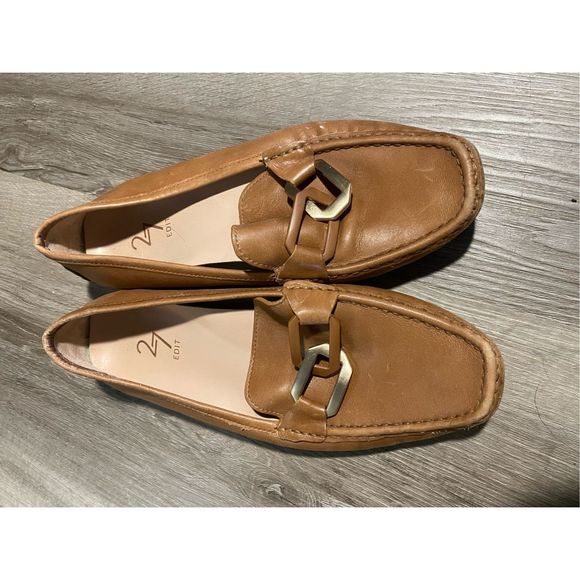 Naturalizer Edit 27 Helen Chain Penny Loafers, Brown Leather Shoes, Size 10M - Picture 1 of 6